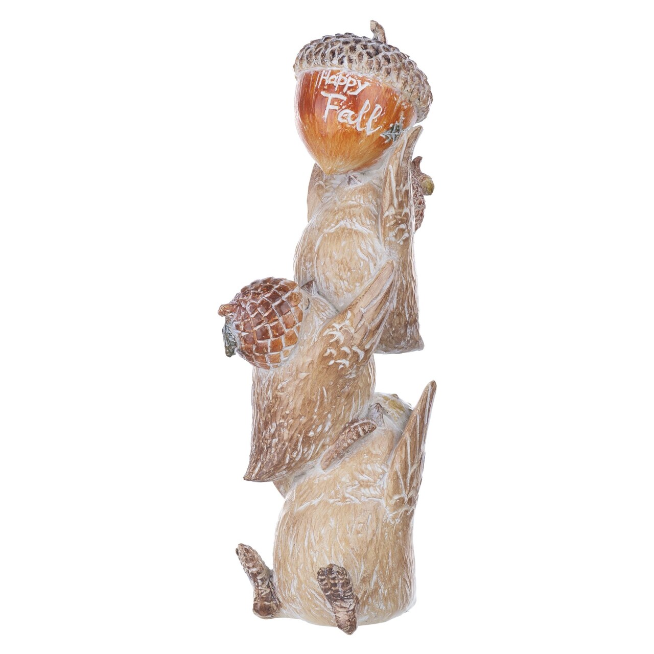 Edge Collections - Brown - Harvest Bird Stack Figurine Decoration - 2 Pieces
